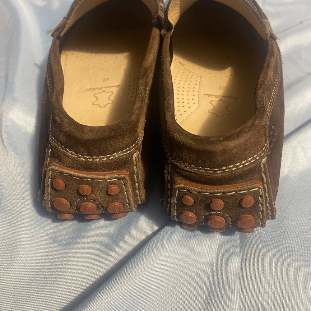 Ecco Brown Slip-On Loafers with Penny Strap - Picture 6 of 15